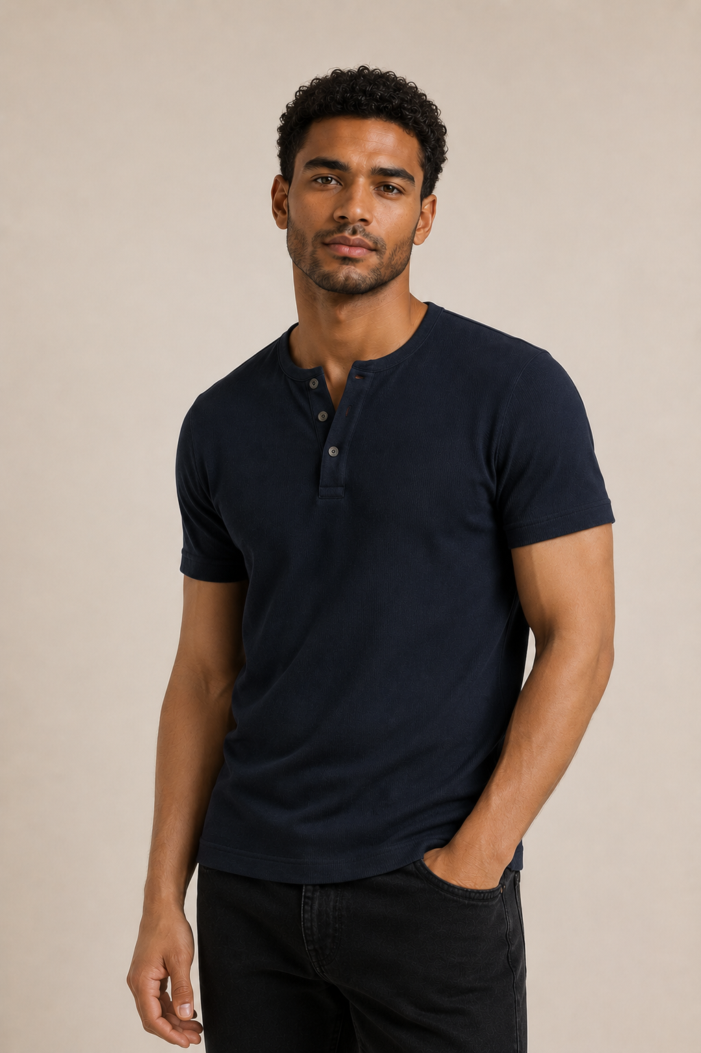 Henley FORM. Navy — Vue frontale