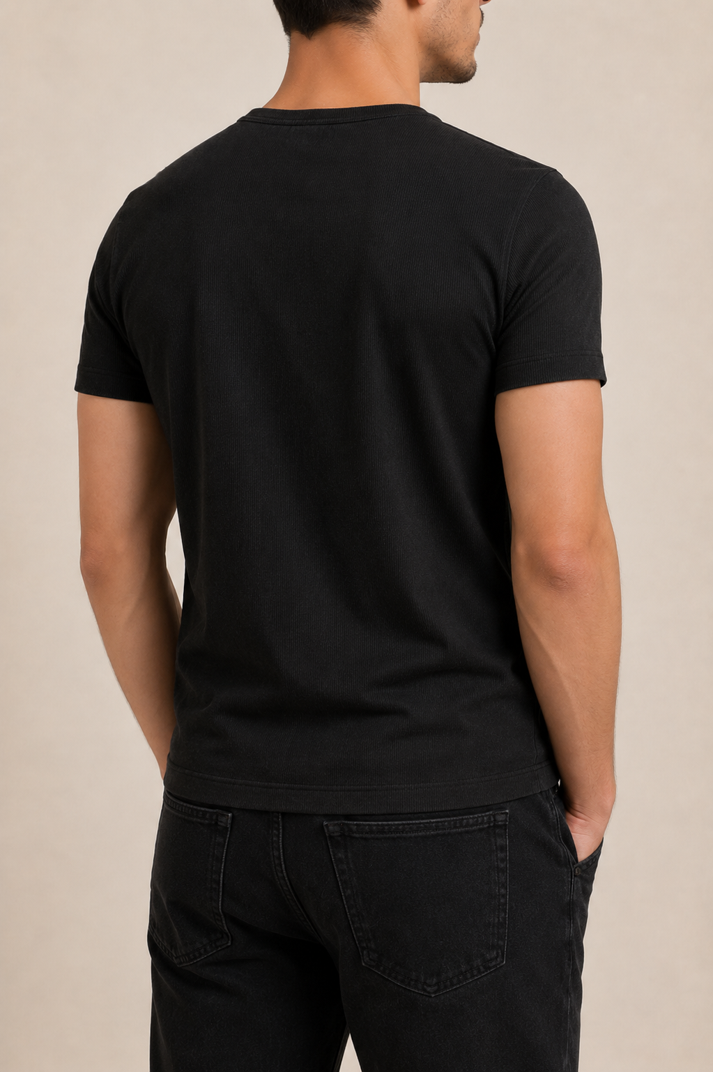 Henley FORM. Noir — Vue de dos